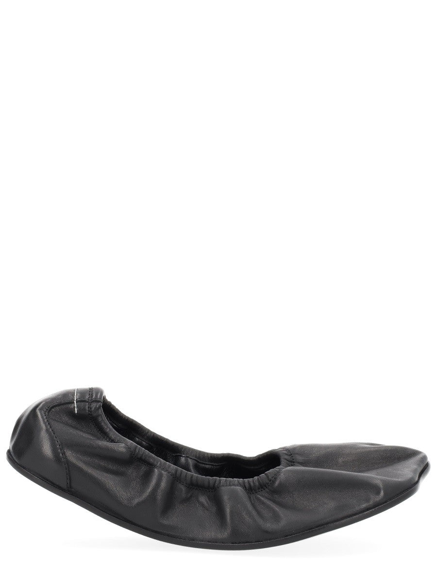 MM6 Maison Margiela Women's Leather Ballet Flats Black