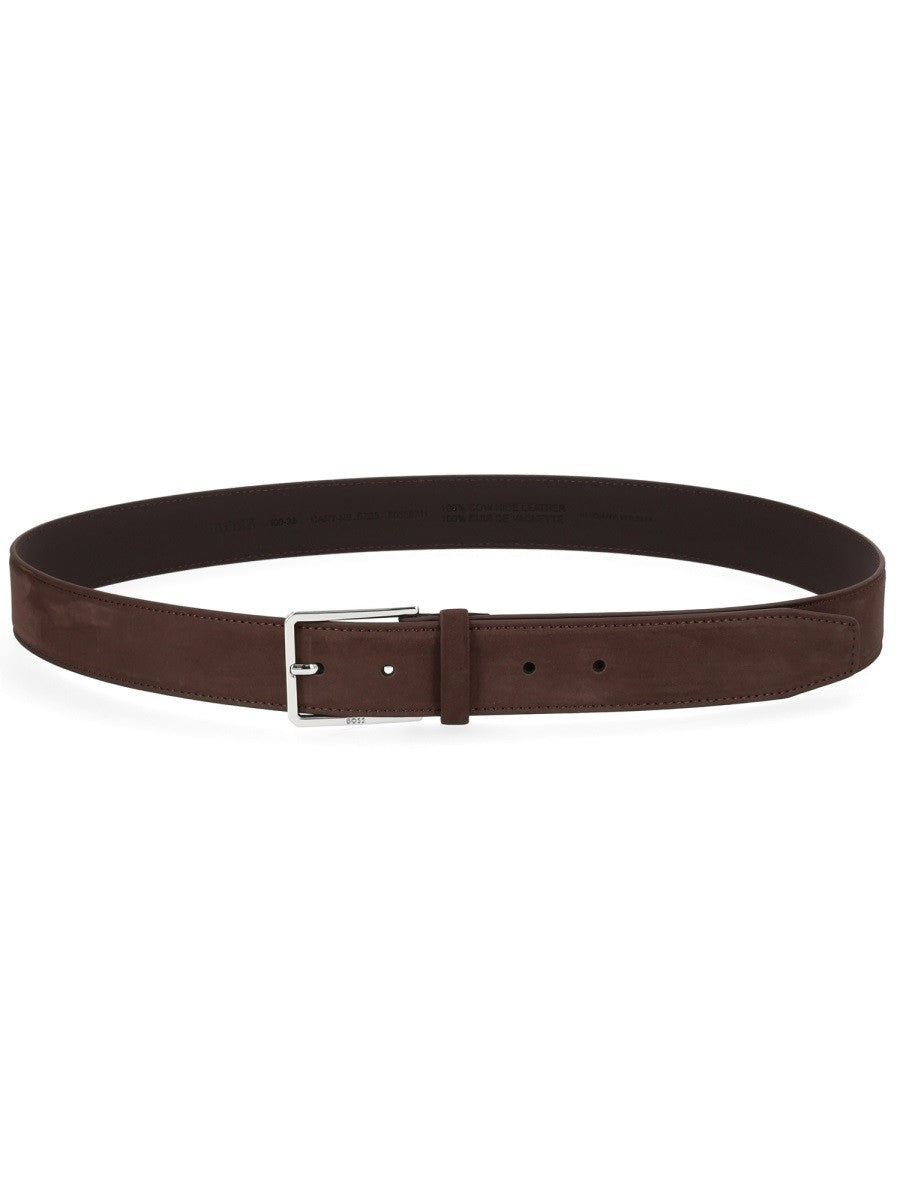BOSS Men's Leather Belt Brown