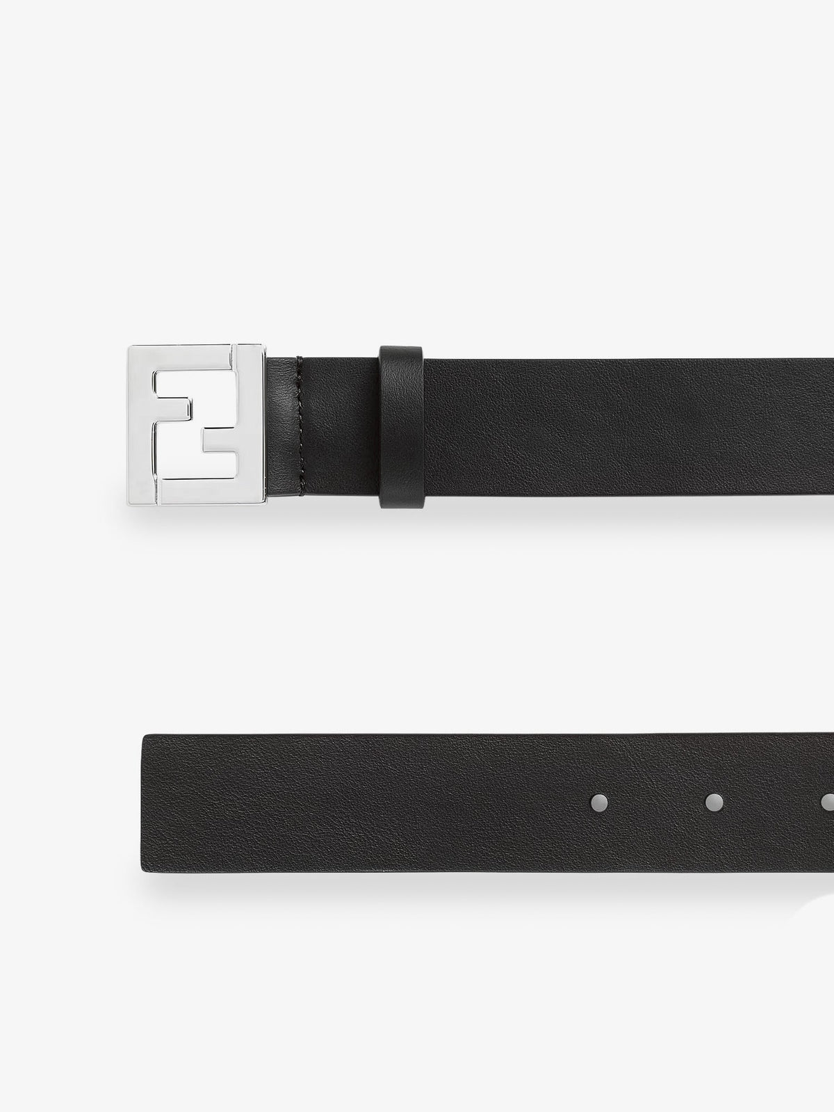 Fendi Men's Leather Belt Black