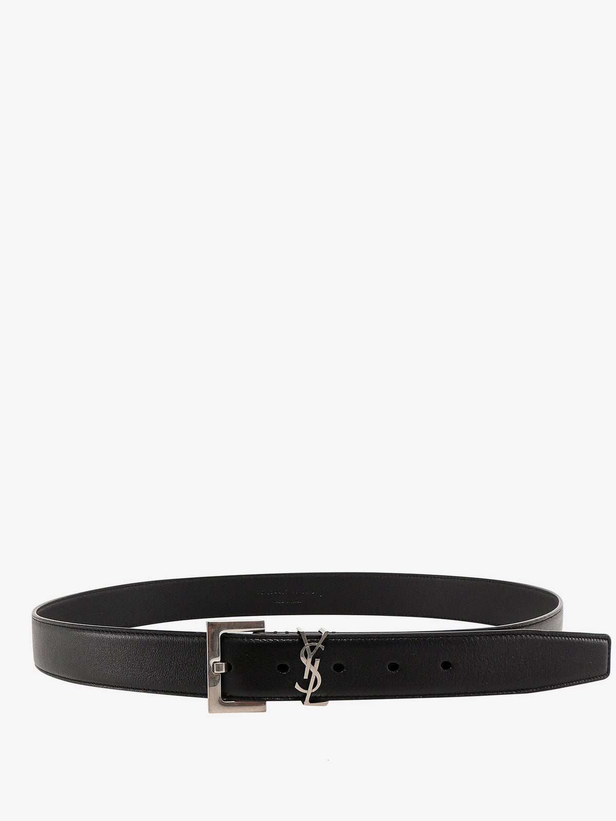 Saint Laurent Women's Leather Belt Black