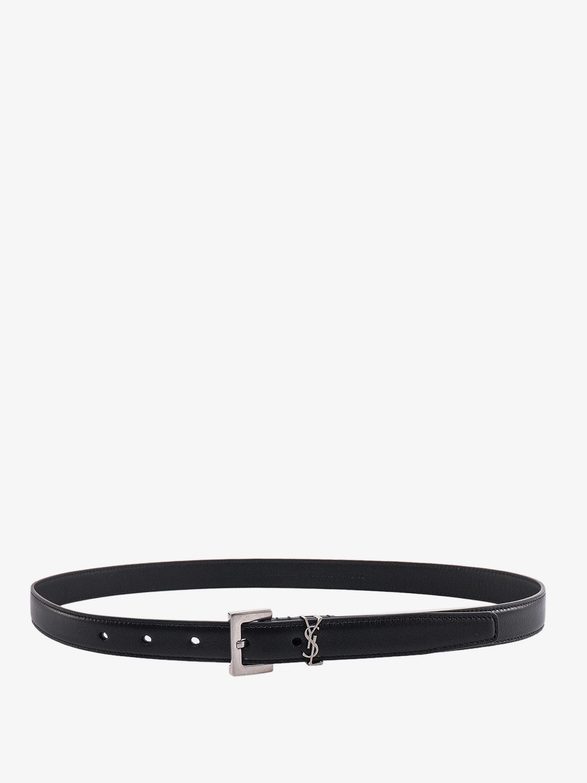 Saint Laurent Women's Leather Belt Black