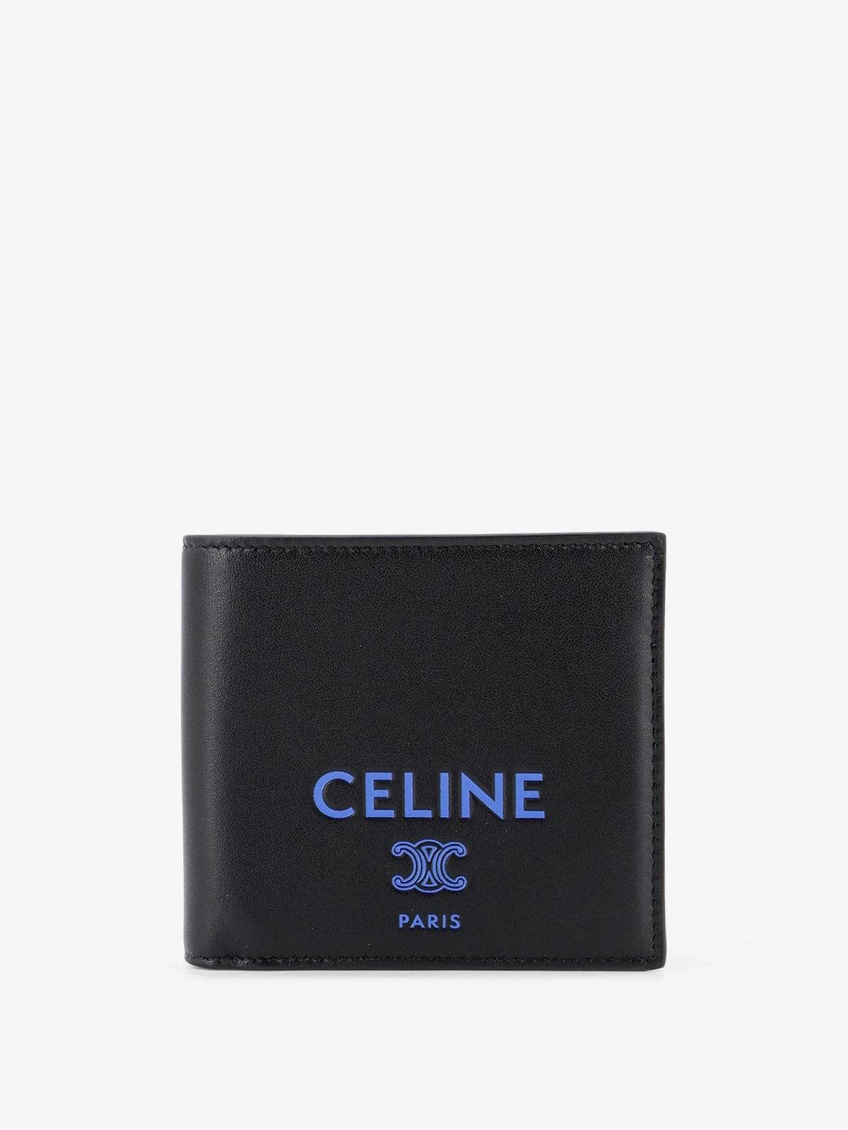 Celine Men's Leather Bi Fold Wallet Black