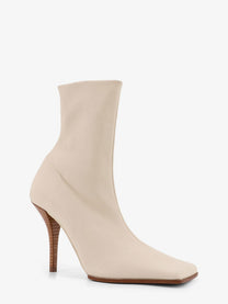 ALAÏA Women's Leather Boots Beige