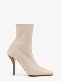 ALAÏA Women's Leather Boots Beige
