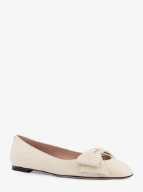 Valentino Women's Leather Bowow Ballerinas White