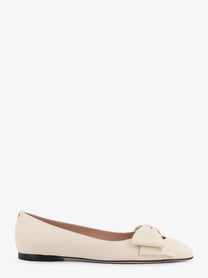 Valentino Women's Leather Bowow Ballerinas White