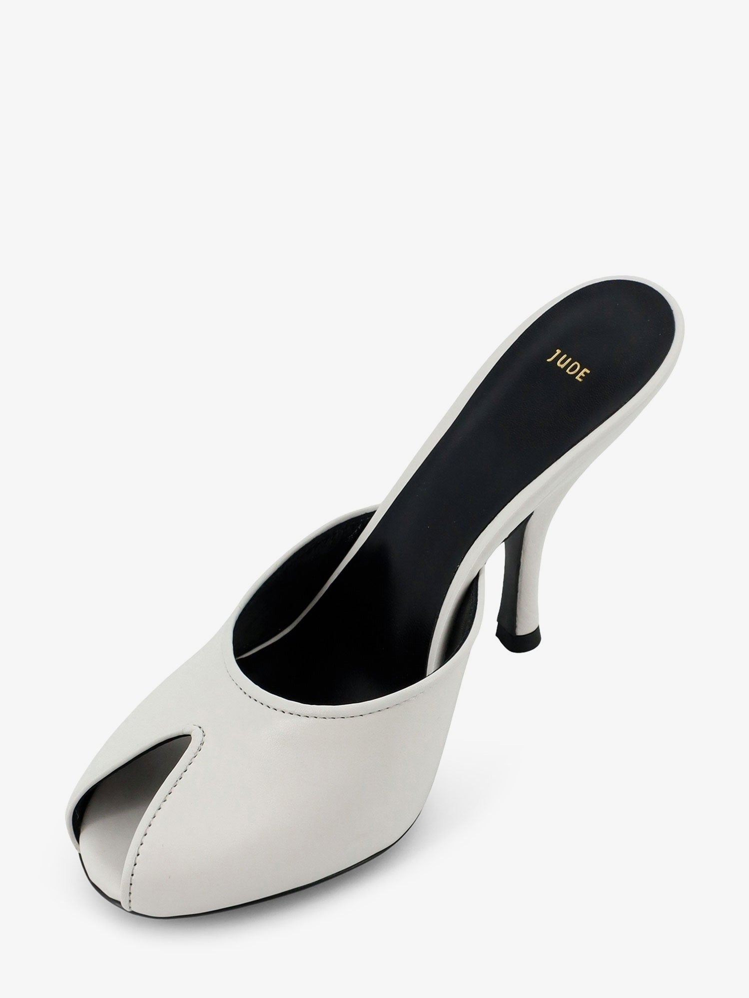 Jude Women's Leather Date Mule Sandals White