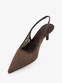 Brunello Cucinelli Women's Leather Écolleté Gold
