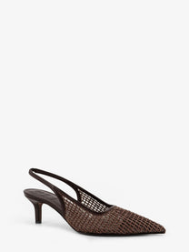 Brunello Cucinelli Women's Leather Écolleté Gold