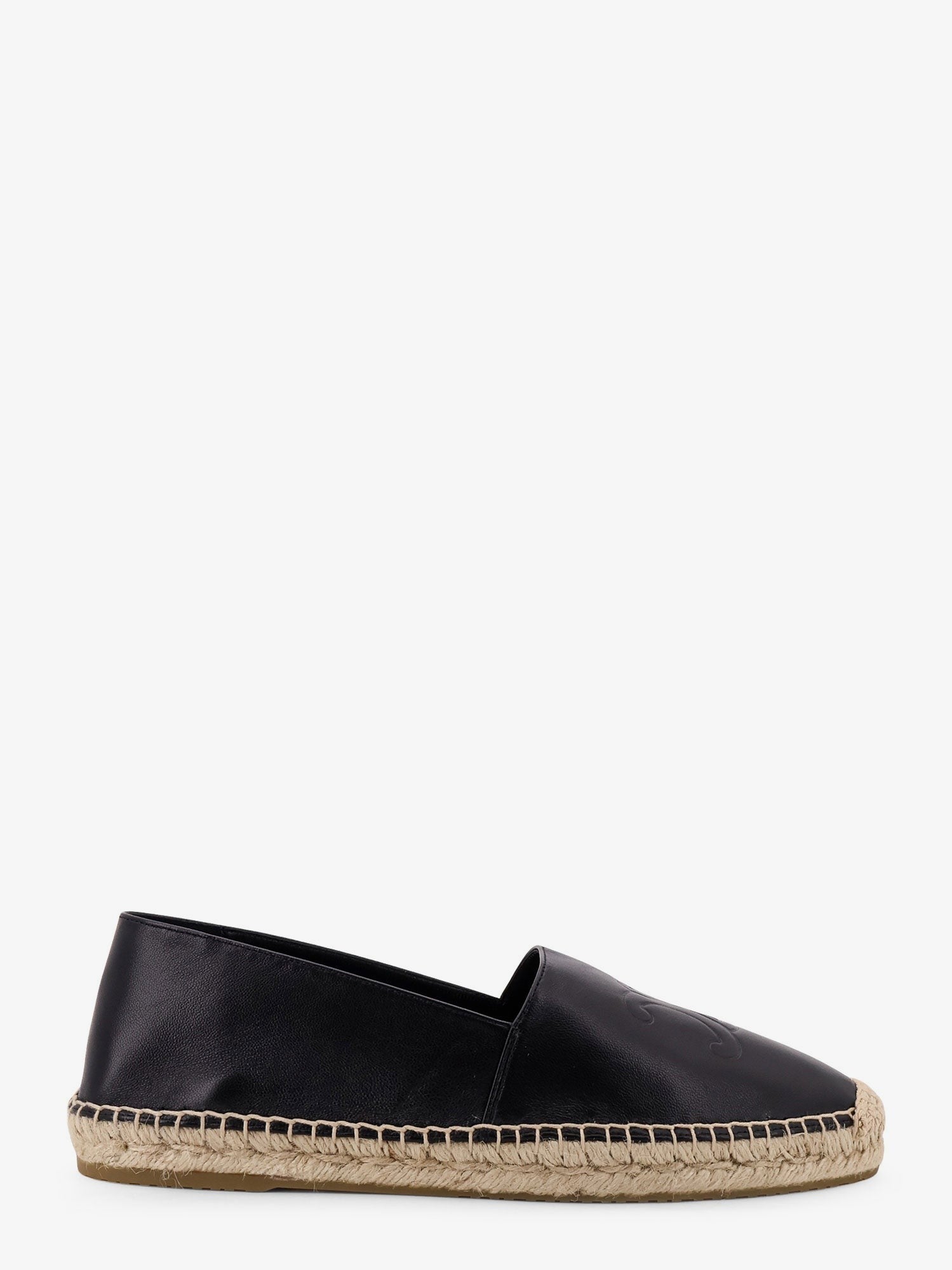 Celine Men's Leather Espadrilles Black