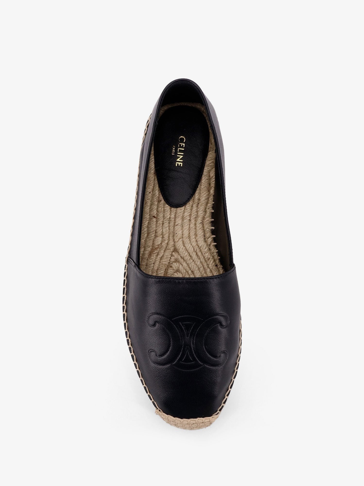 Celine Men's Leather Espadrilles Black