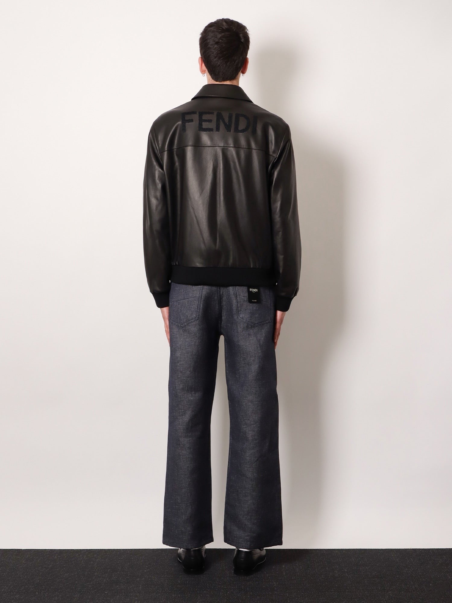 Fendi Men's Leather Blouson Black