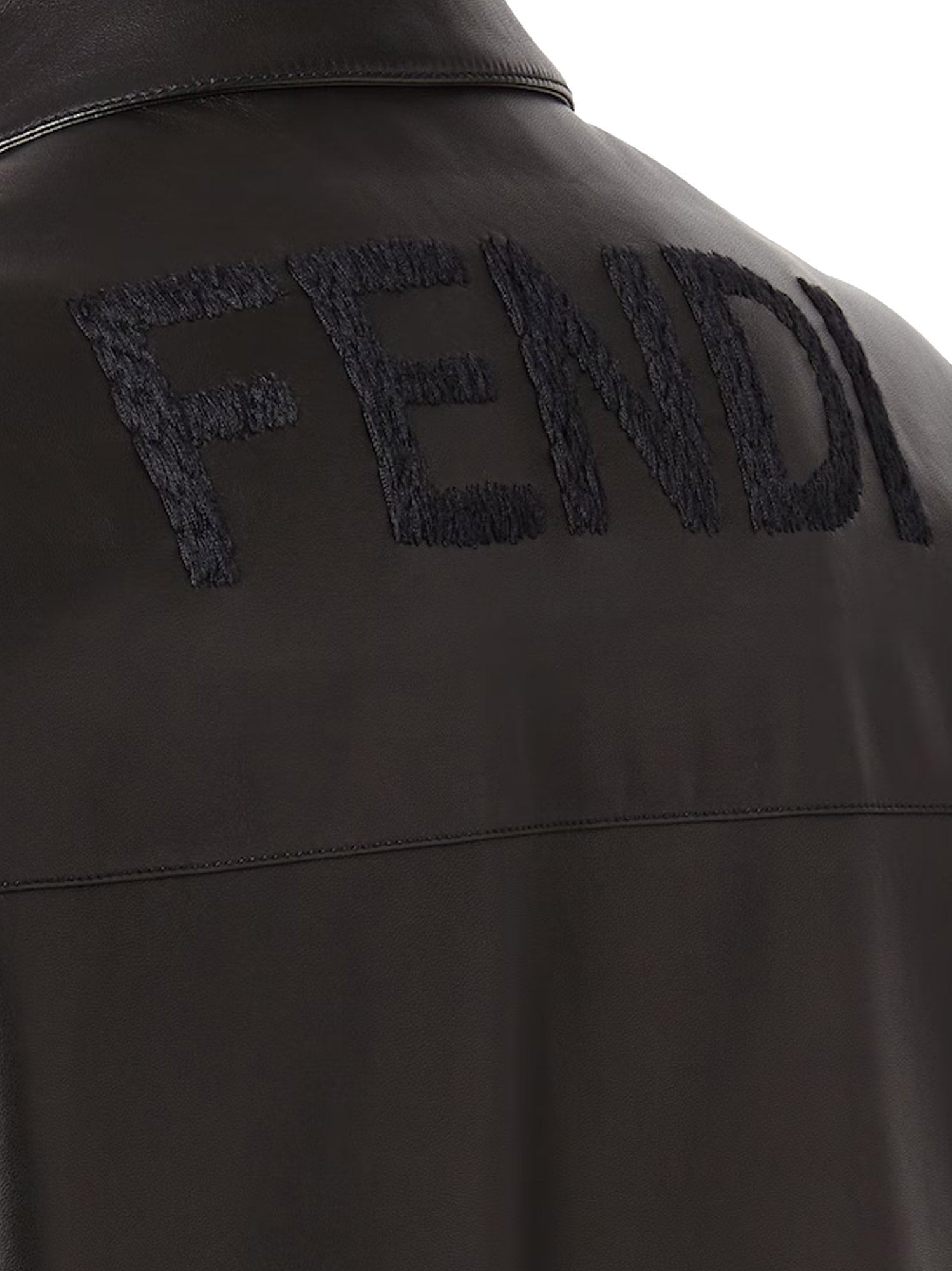 Fendi Men's Leather Blouson Black
