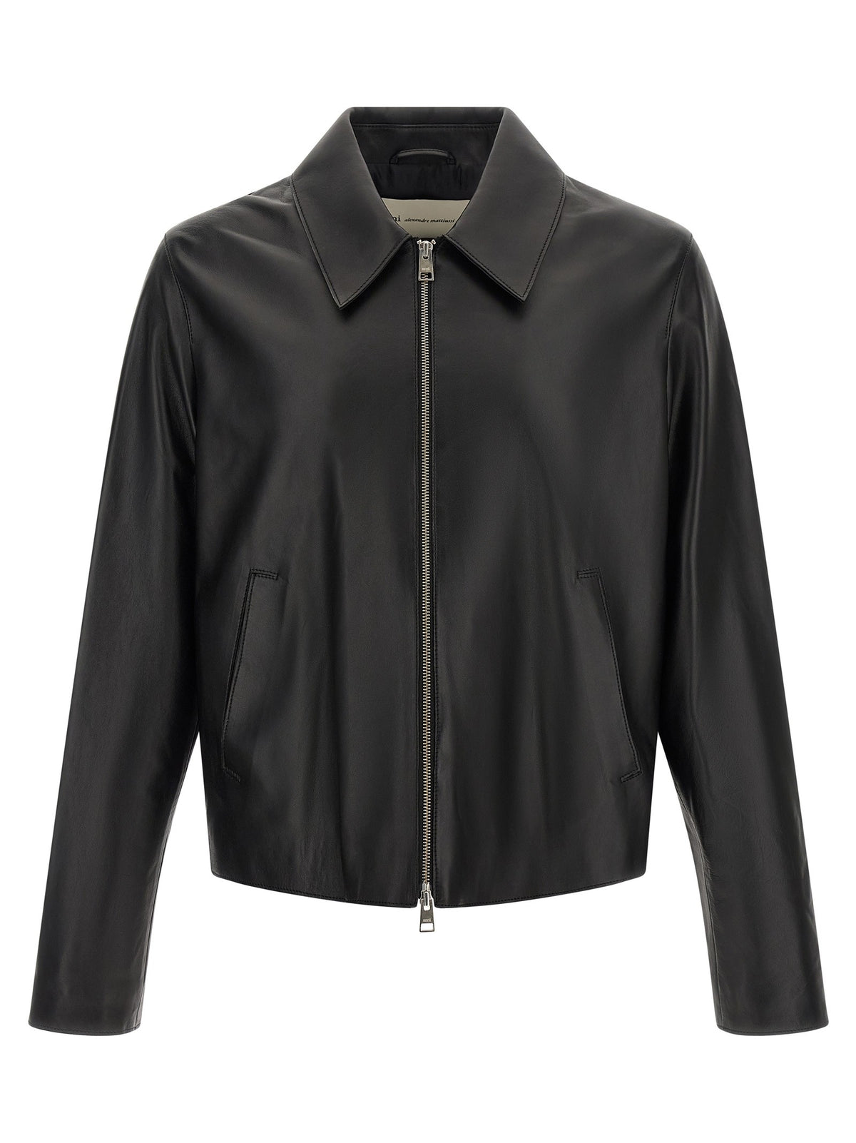 Ami Paris Leather Jacket Black