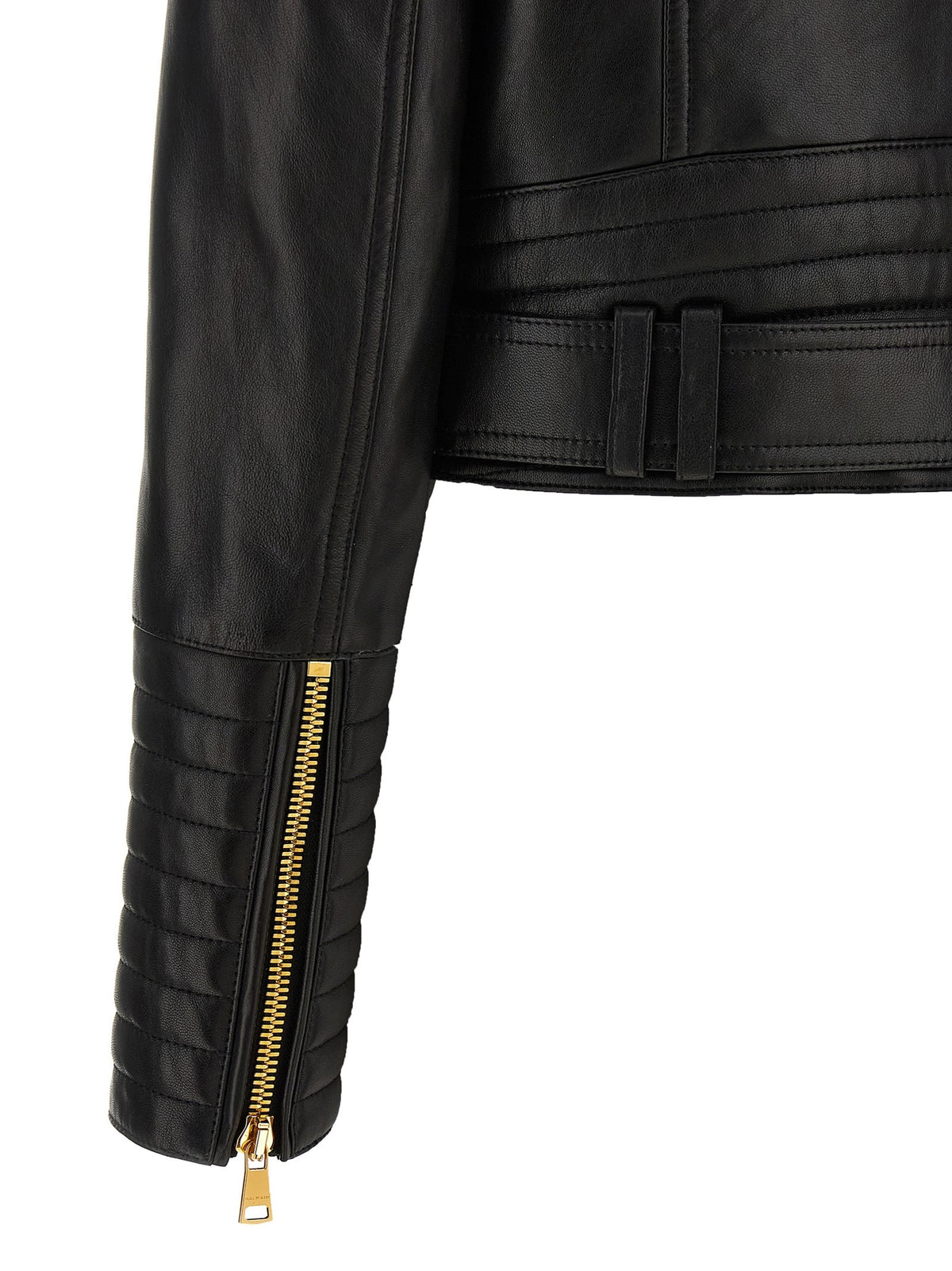 Balmain Leather Jacket Black