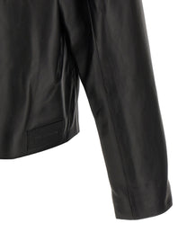 Ami Paris Leather Jacket Black