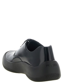 PRADA Leather Lace up Shoes Black