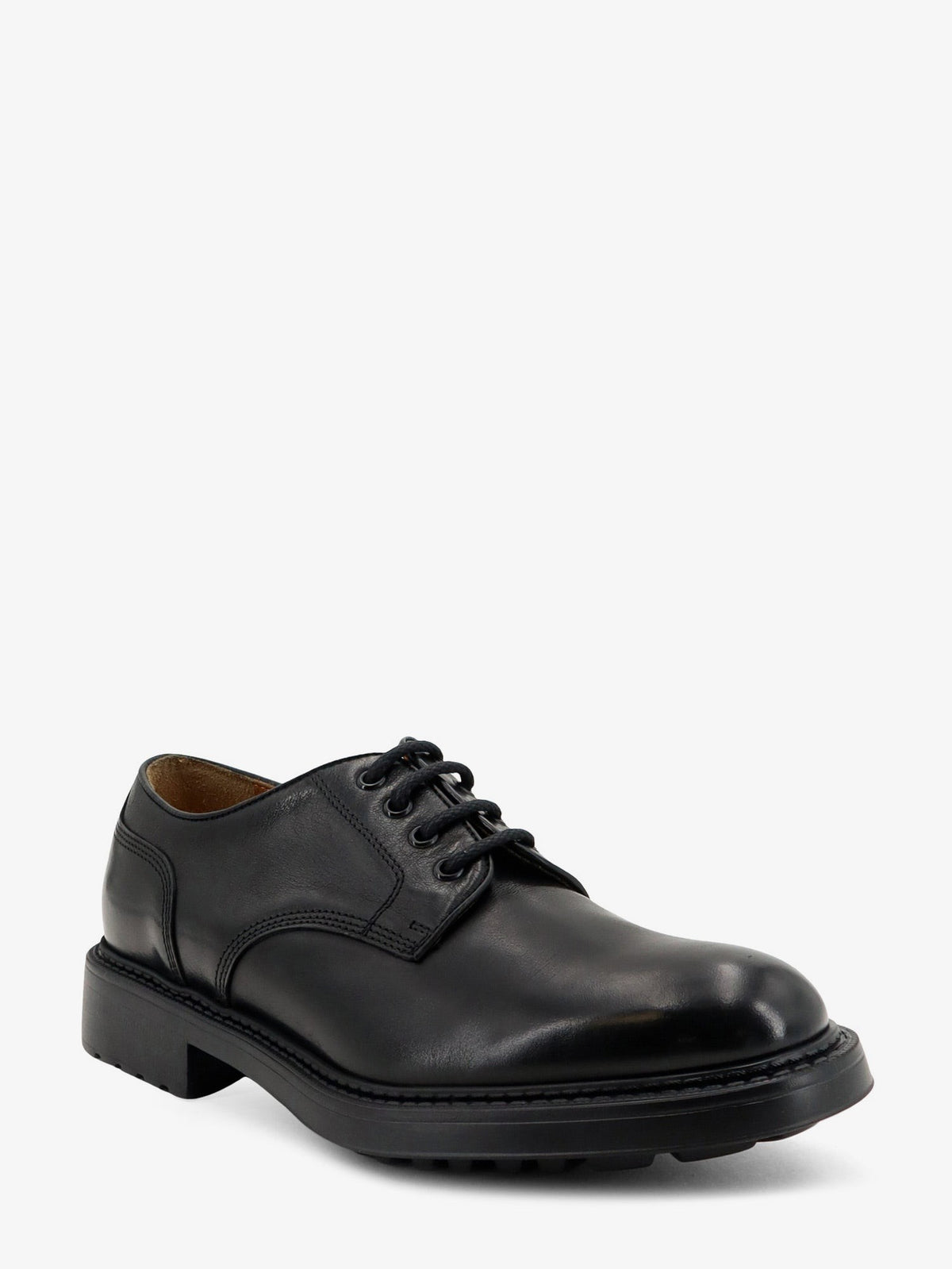Doucal's Men's Leather Lace Black