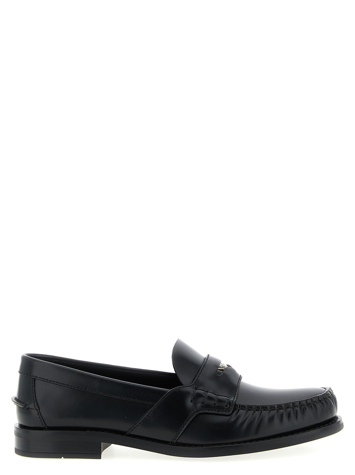 PRADA Leather Loafers Black