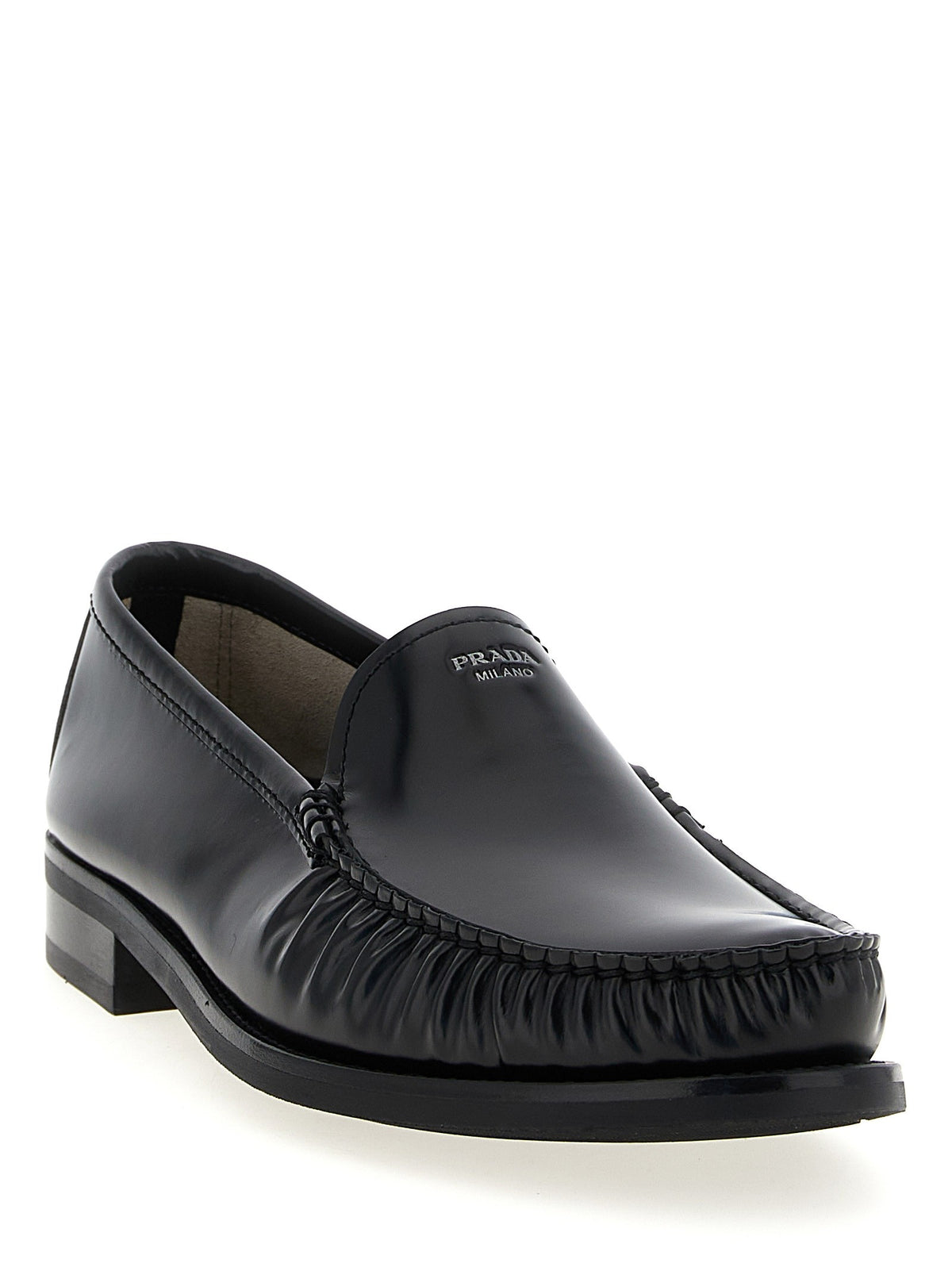 PRADA Leather Loafers Black