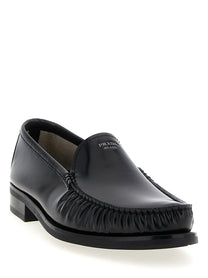 PRADA Leather Loafers Black