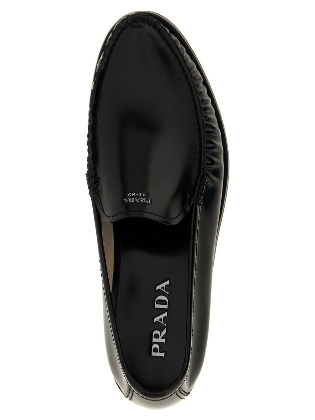 PRADA Leather Loafers Black