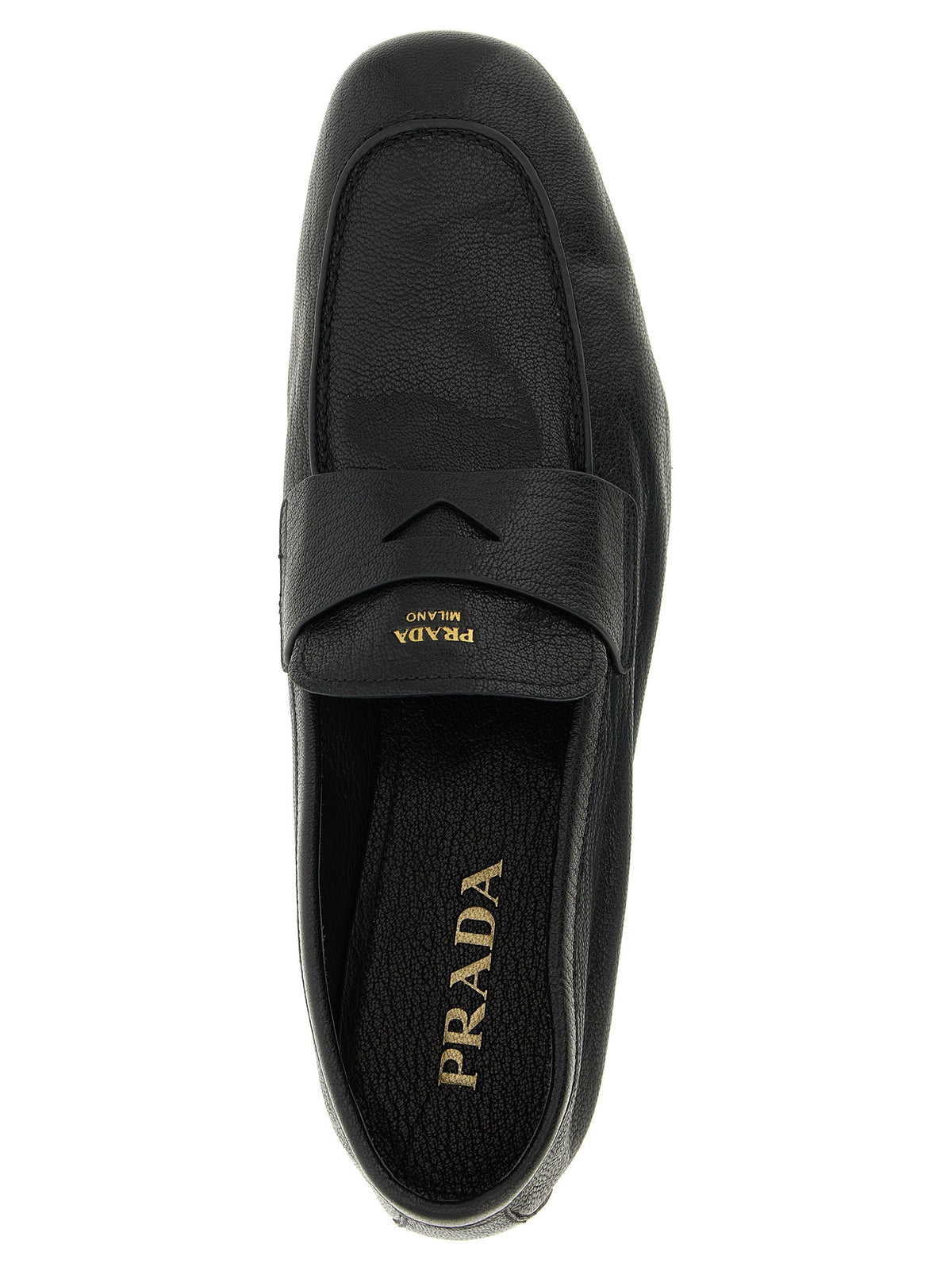 PRADA Leather Loafers Black