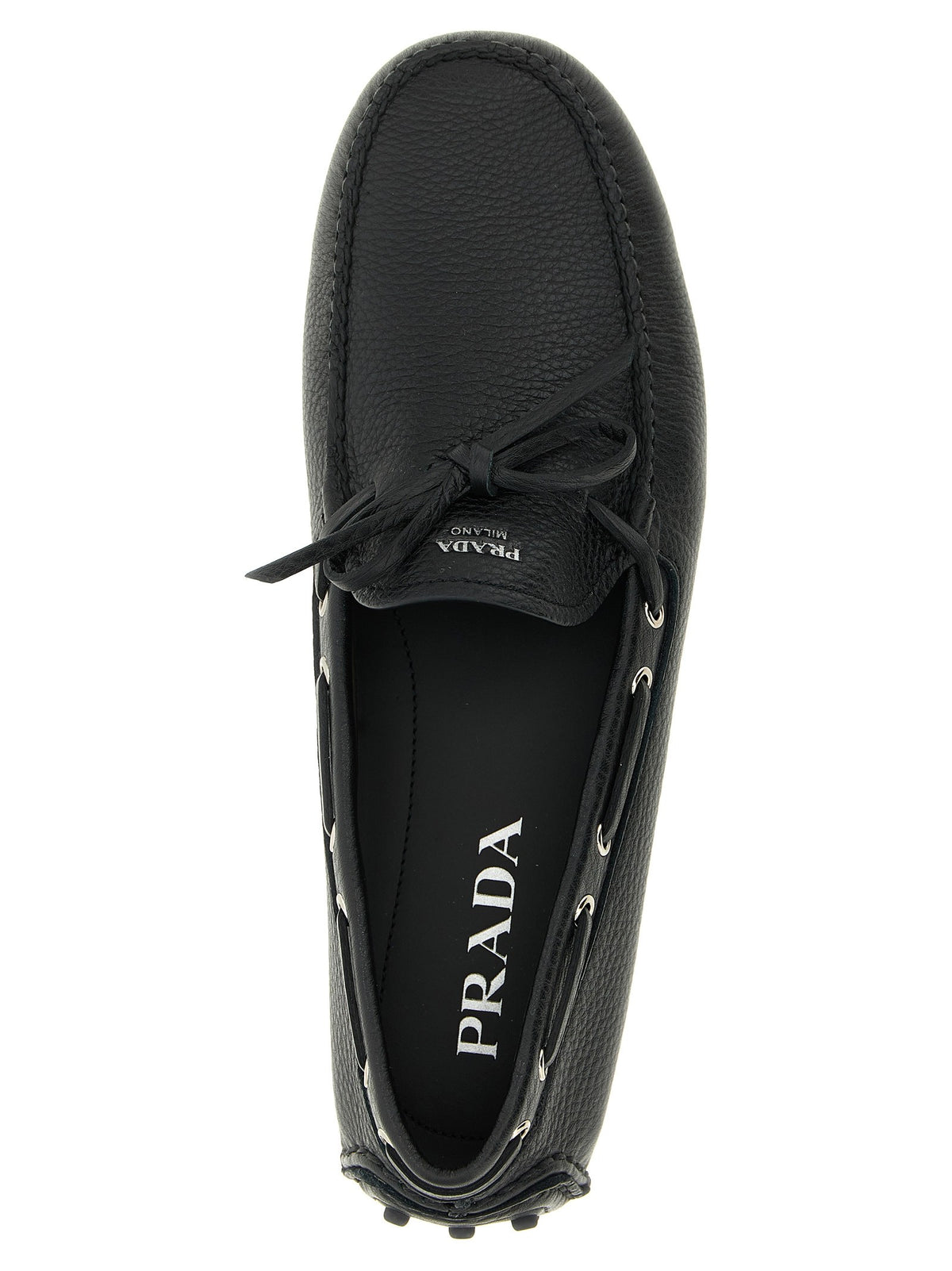 PRADA Leather Loafers Black