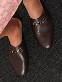 Gucci Women's Leather Mule Beige