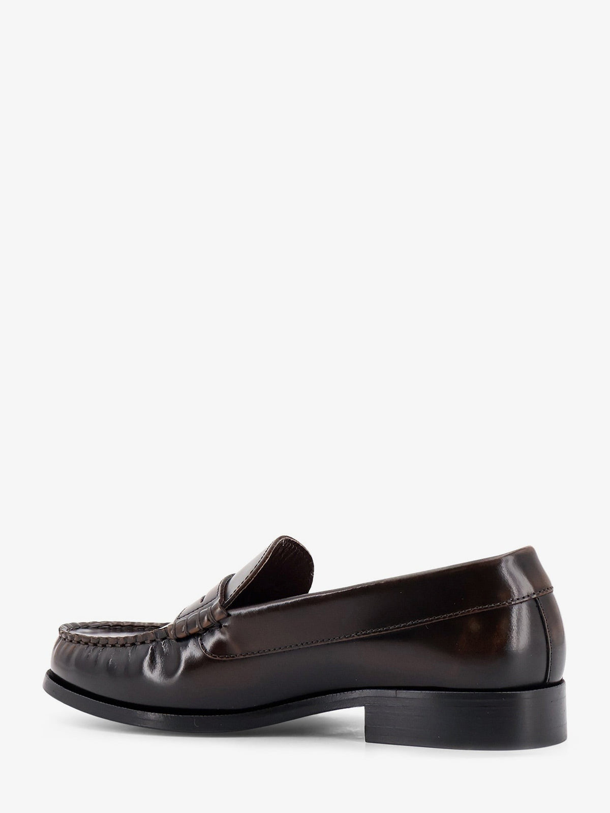 Alohas Women's Leather Rivet Loafers Brown