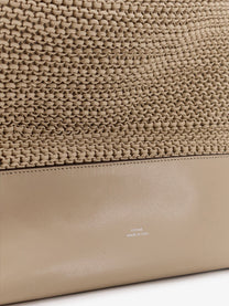 Toteme Women's Leather Shoulder Bag Beige