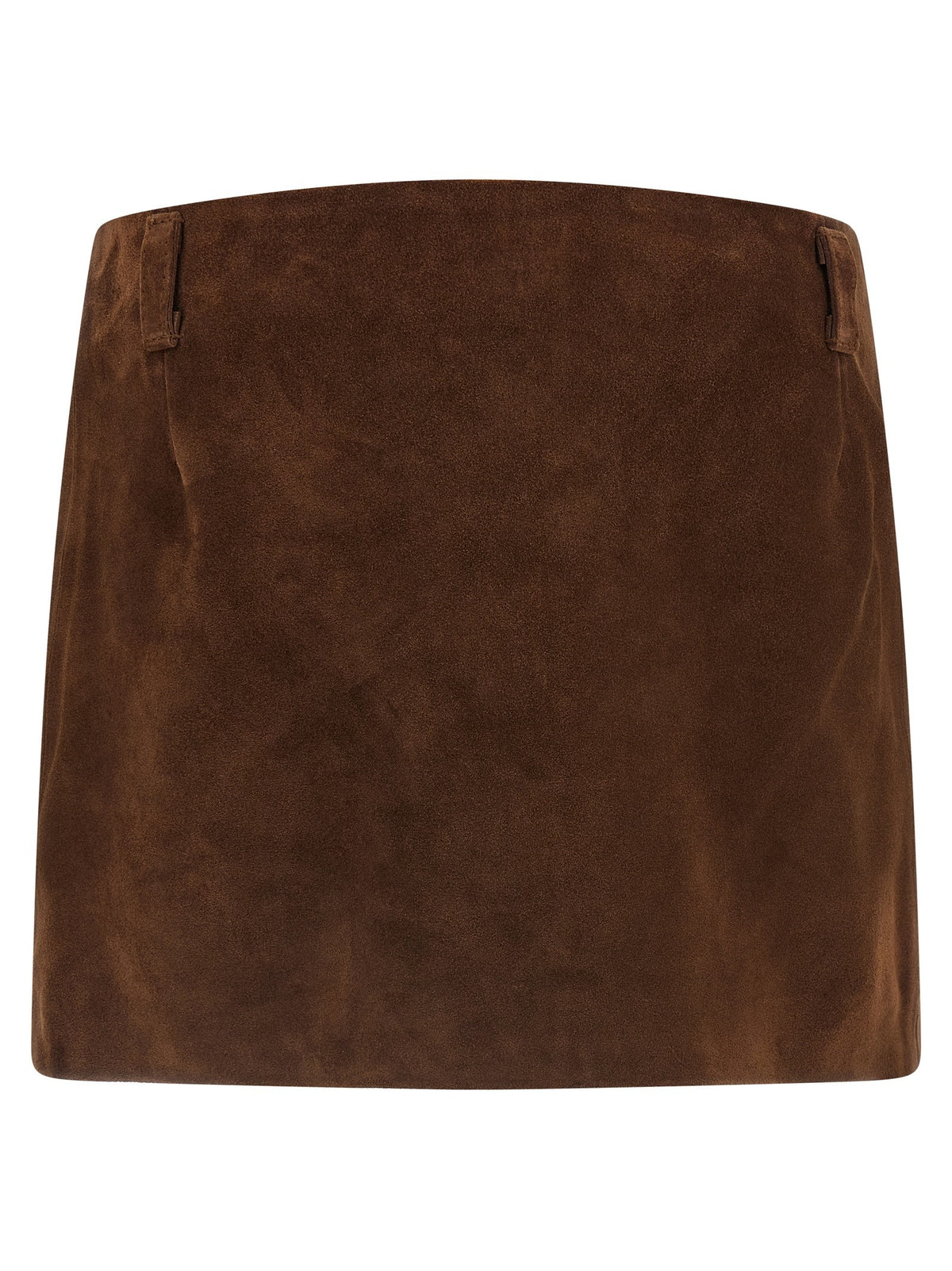 Marni Leather Skirt Brown