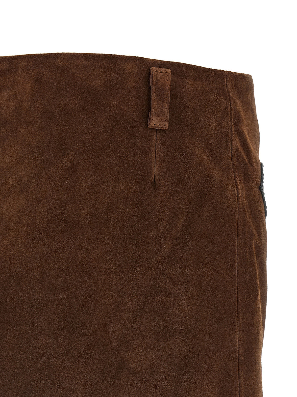 Marni Leather Skirt Brown
