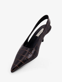 Toteme Women's Leather Slingback Pumps Brown