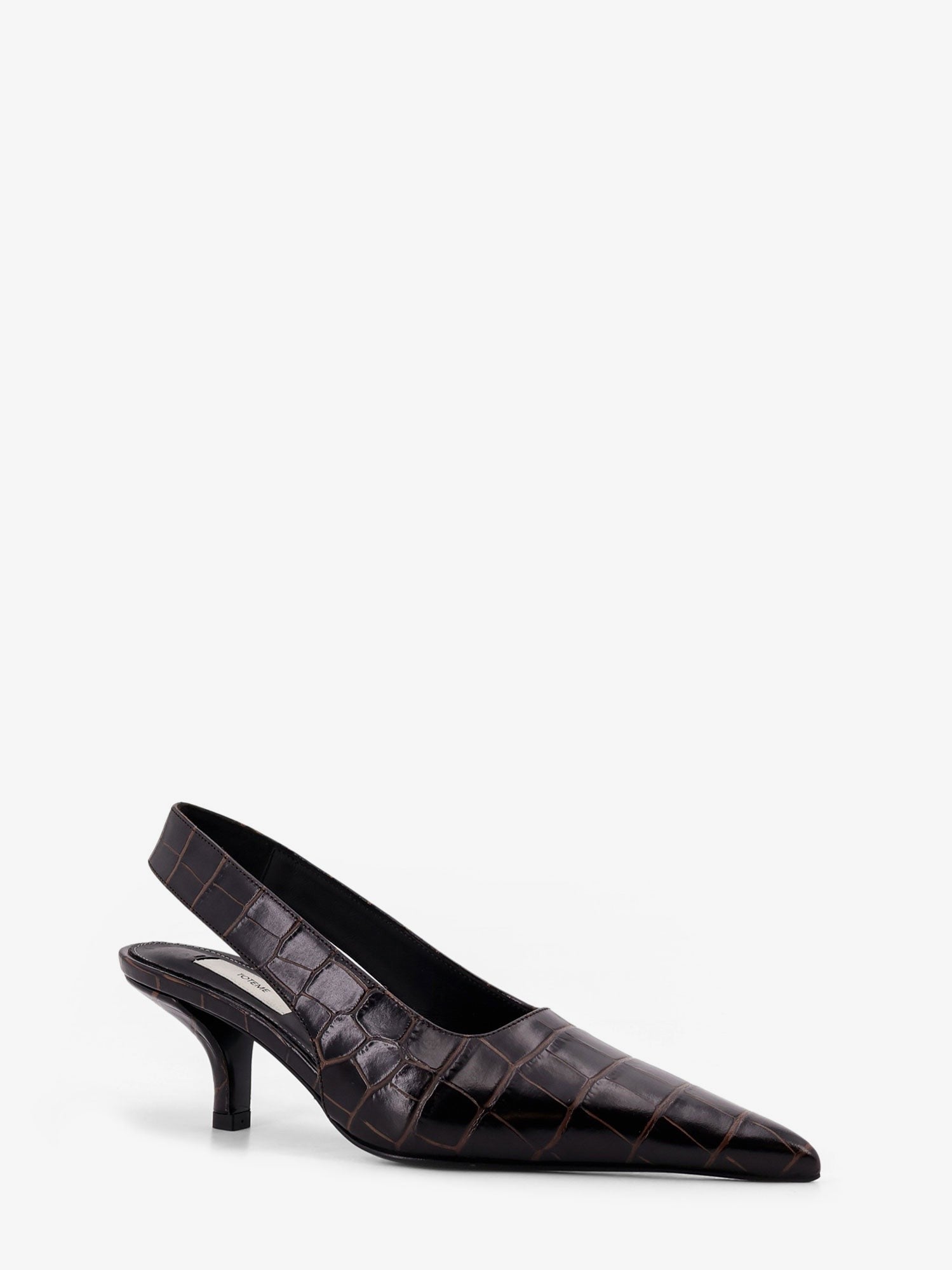 Toteme Women's Leather Slingback Pumps Brown