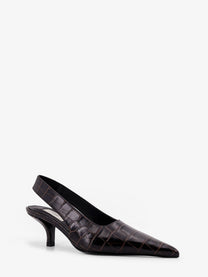 Toteme Women's Leather Slingback Pumps Brown