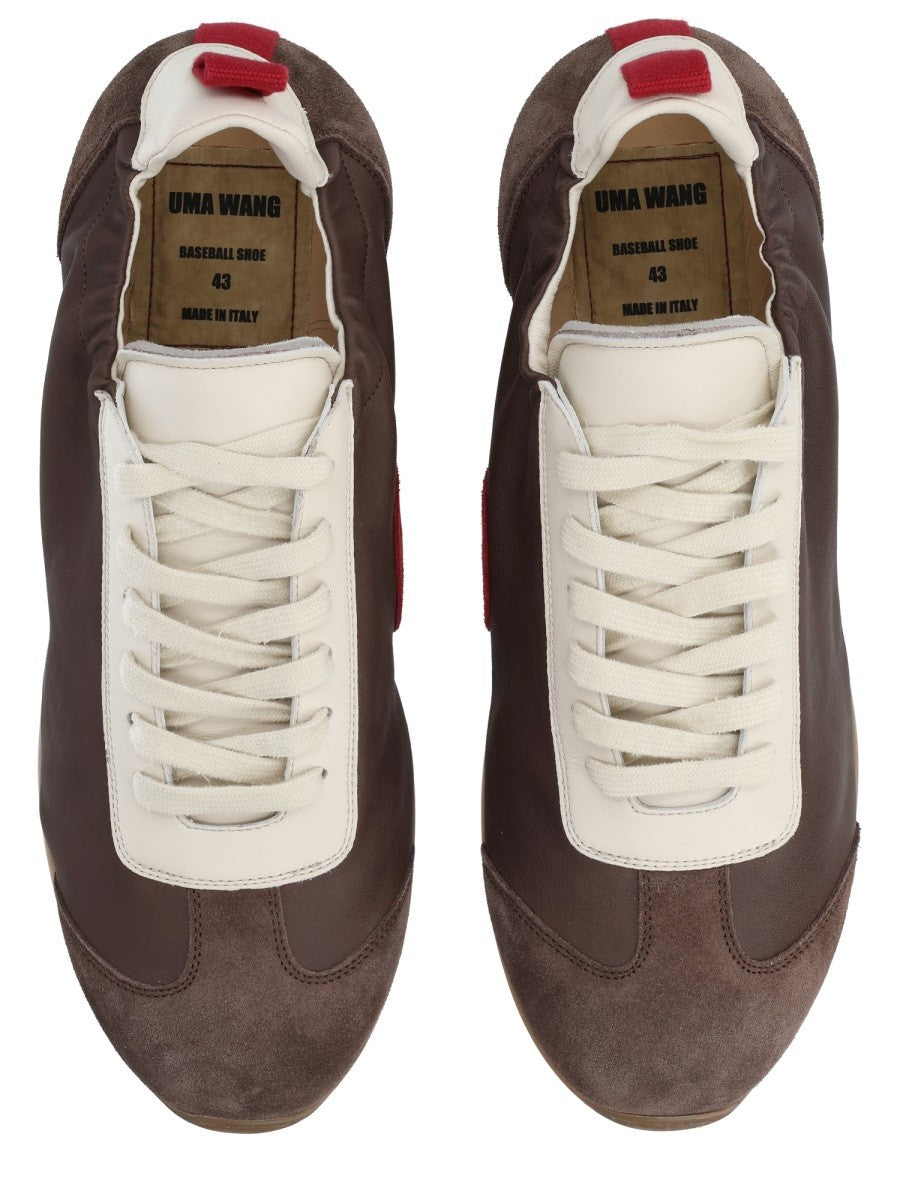 Uma Wang Men's Leather Sneaker Brown