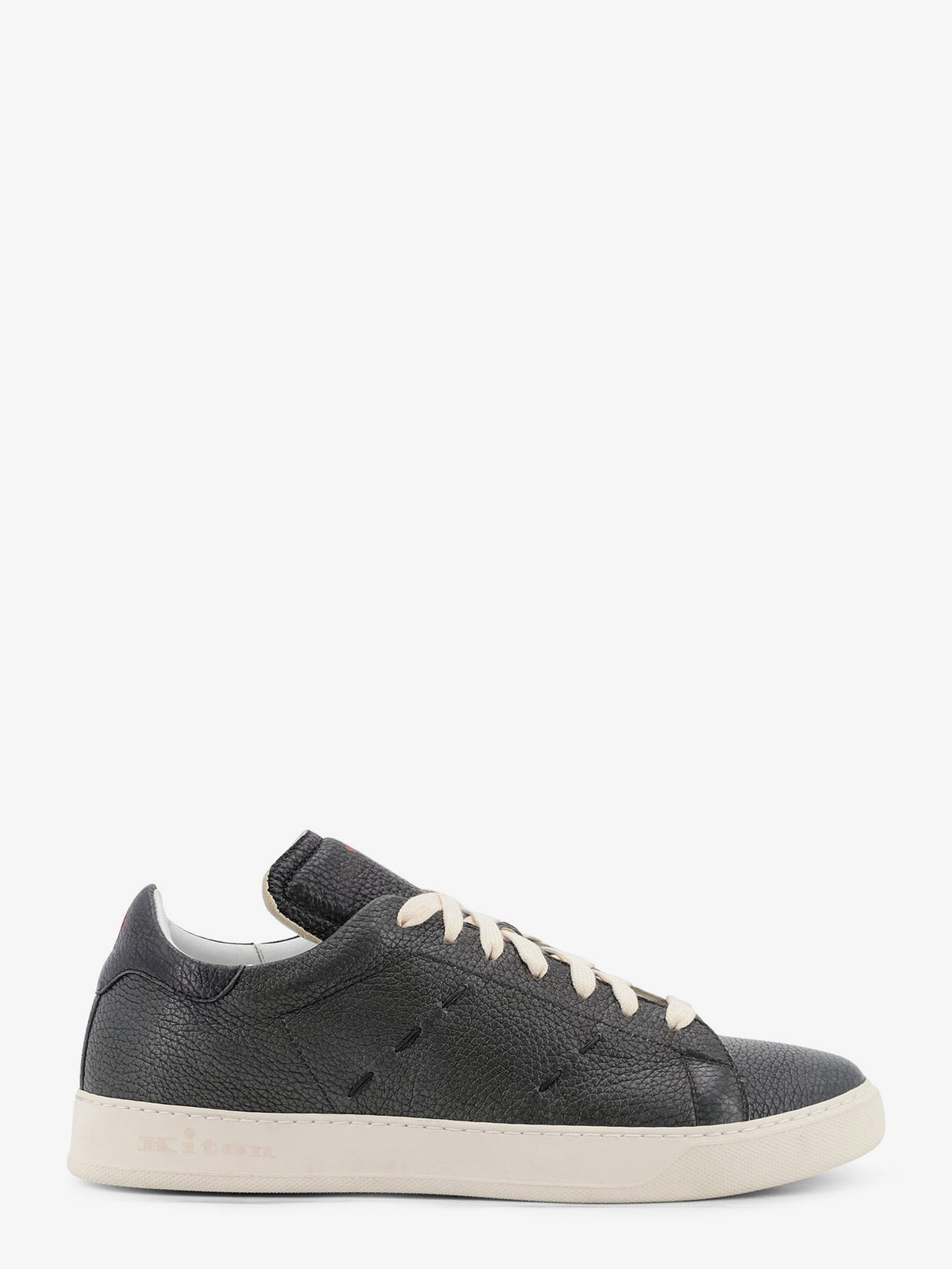 Kiton Men's Leather Sneakers Grey
