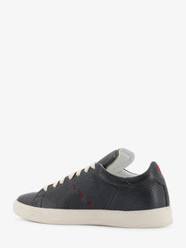 Kiton Men's Leather Sneakers Grey, view 3