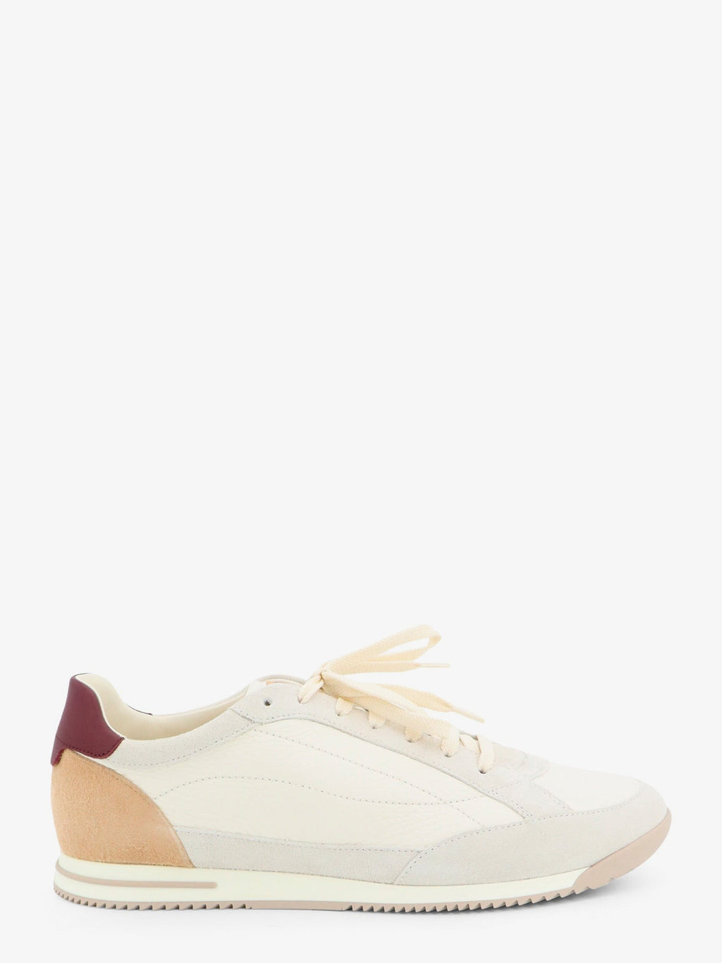 Brunello Cucinelli Men's Deer and Suede Sneakers Beige