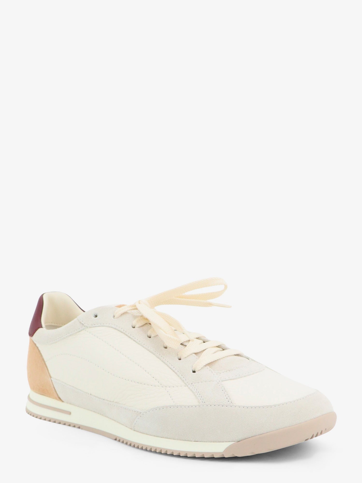 Brunello Cucinelli Men's Deer and Suede Sneakers Beige