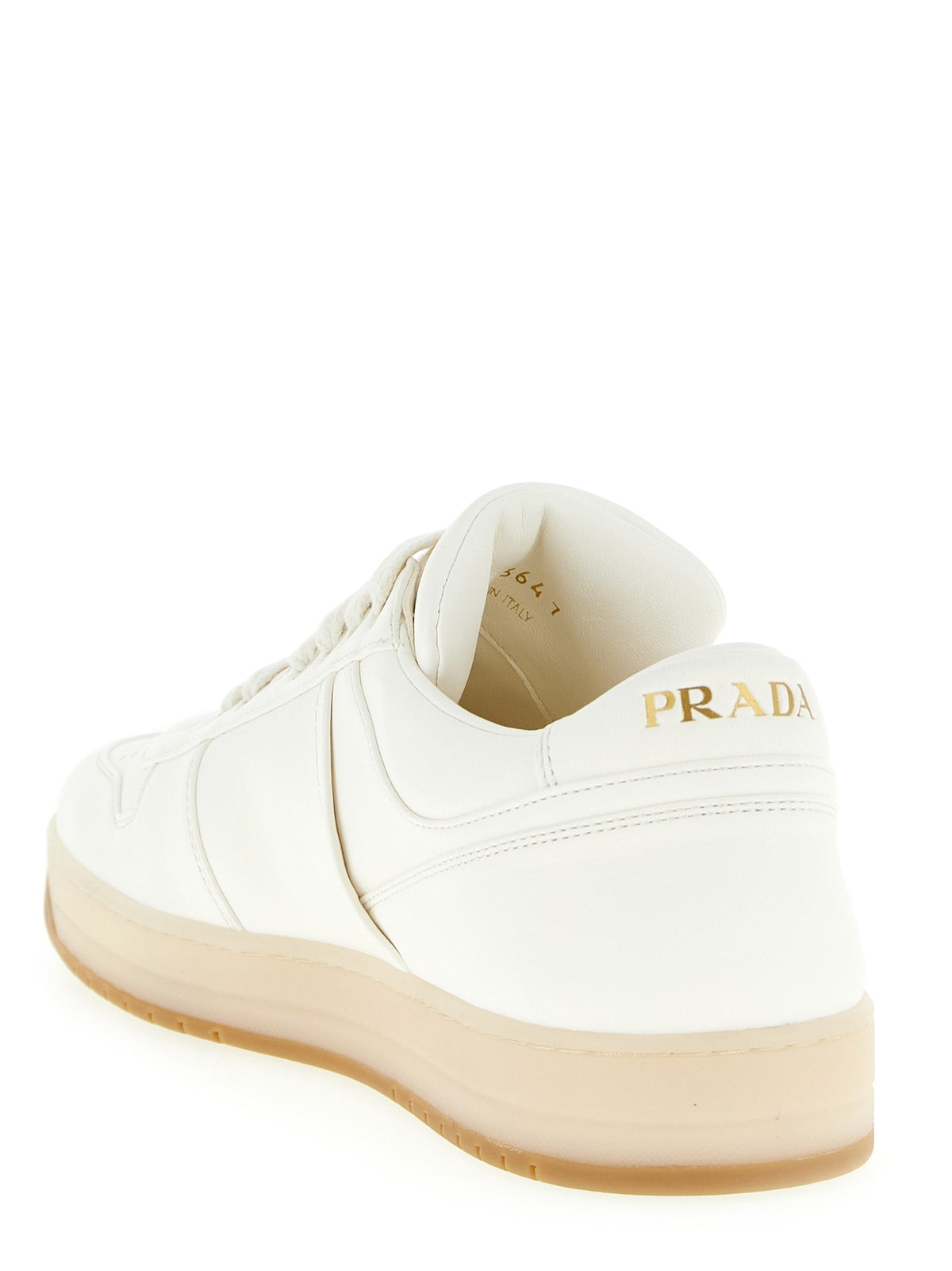 PRADA Leather Sneakers Beige
