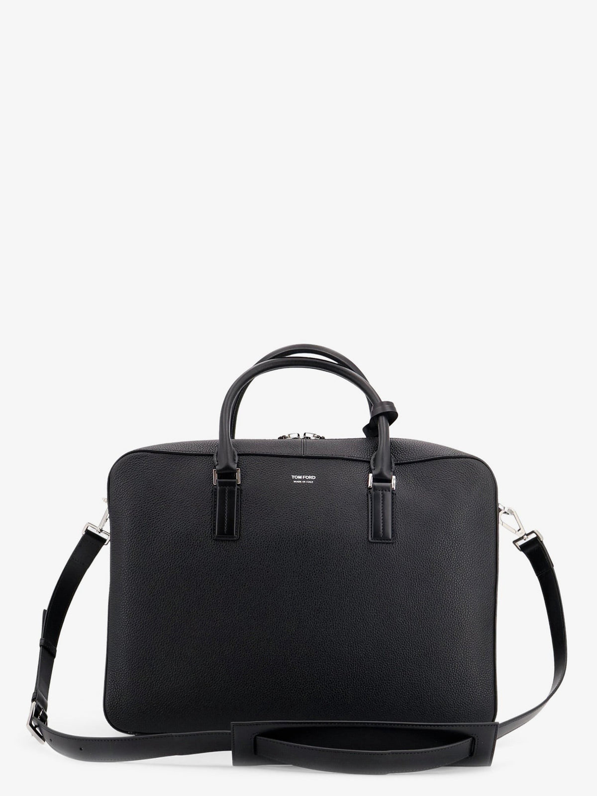 Tom Ford Men's Leather Work Bag Black