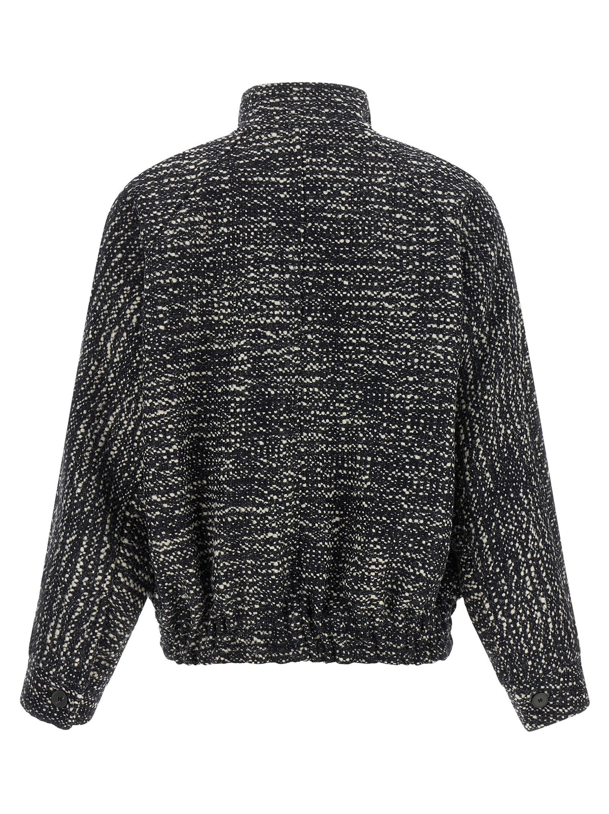 DARKPARK Lee Bouclé Wool Bomber Jacket White