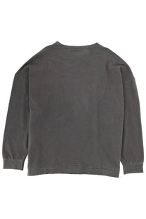 Our Legacy men’s felpa slack grey dark gray oversized long-sleeved sweatshirt with relaxed fit and ribbed cuffs