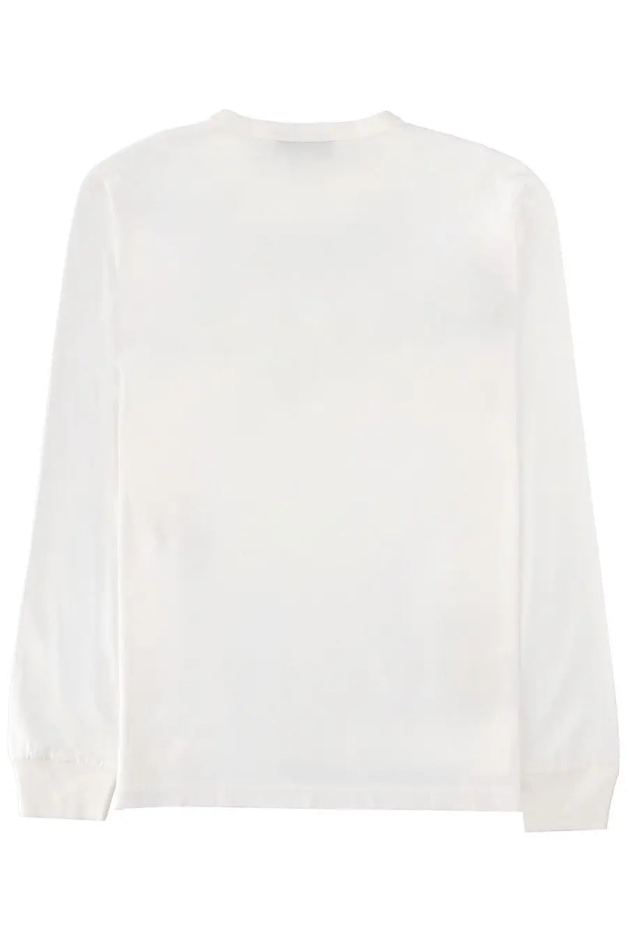 White long-sleeved cotton t-shirt with crew neck from our legacy mens shirt con stampa white collection