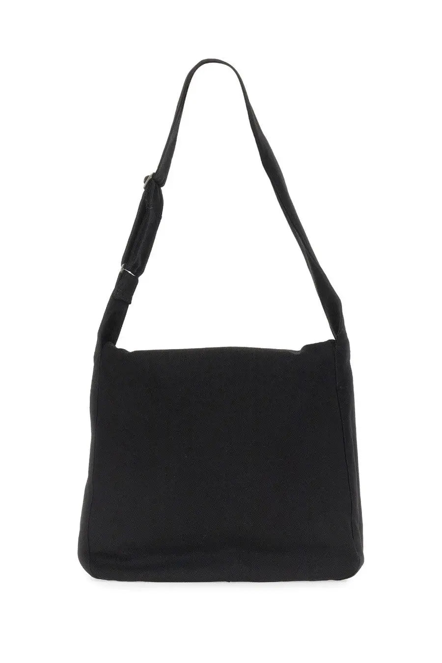 Our Legacy men’s sling bag black nylon with a single adjustable shoulder strap for comfortable carrying