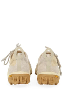 Our Legacy men’s sneaker Gabe beige hiking shoe in beige suede and mesh with tan vibram rubber sole