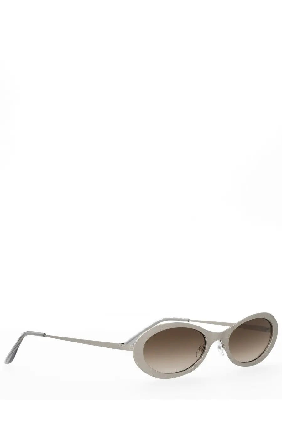 Our Legacy unisex sunglasses tad silver with silver frame and gradient brown oval lenses for stylish sun protection