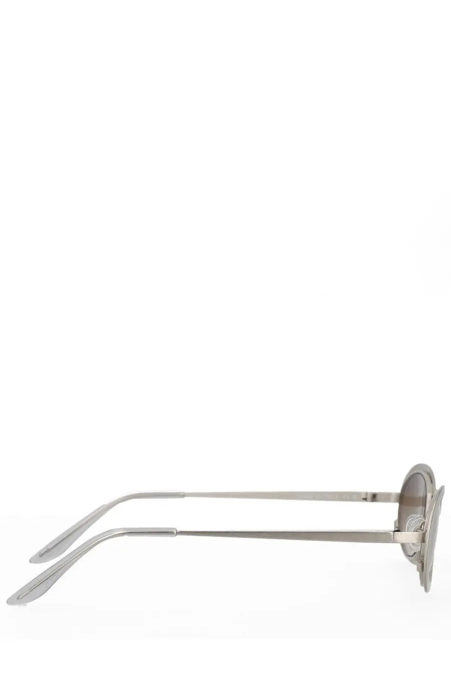 Our Legacy unisex sunglasses Tad silver with silver-toned round metallic frame and gradient gray lenses